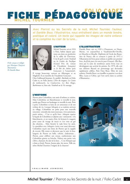 Fiche Pedagogique Du Conte Pierrot Ou Les Secrets De La Nuit