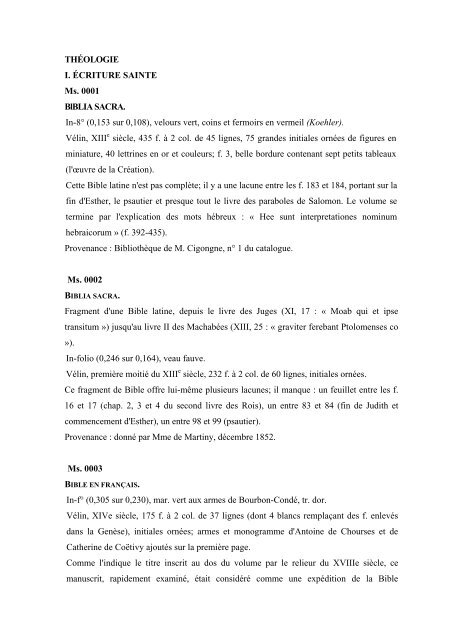 Consulter Le Catalogue Bibliothèque Et Archives Du Château - 