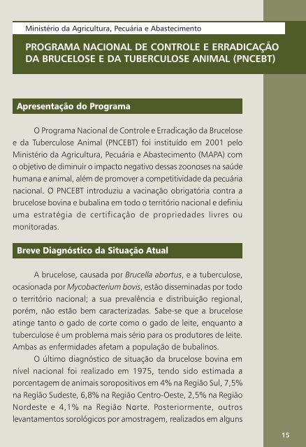 PNCEBT to - Ministério da Agricultura, Pecuária e Abastecimento