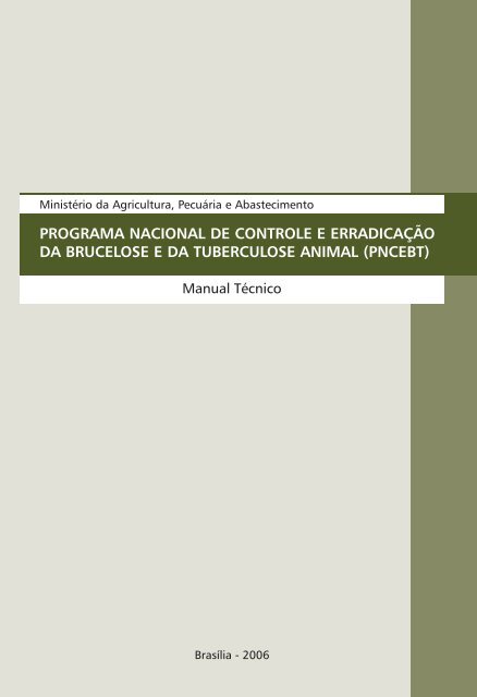 PNCEBT to - Ministério da Agricultura, Pecuária e Abastecimento