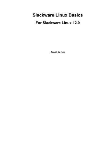 Slackware Linux Basics - Huihoo
