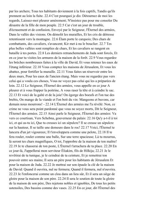 Bible (version Louis Segond 1910) Ancien ... - Bible Studies Net