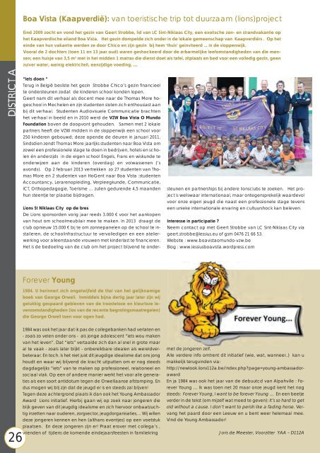 Internationaal - Lions Clubs International - MD 112 Belgium