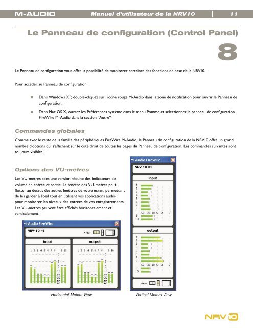 Manuel d'utilisateur de la NRV10 - M-AUDIO