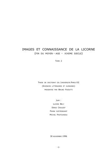 IMAGES ET CONNAISSANCE DE LA LICORNE - Bruno Faidutti