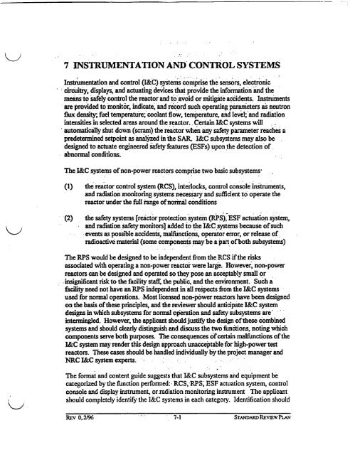 NUREG-1537, Part 2 - NRC