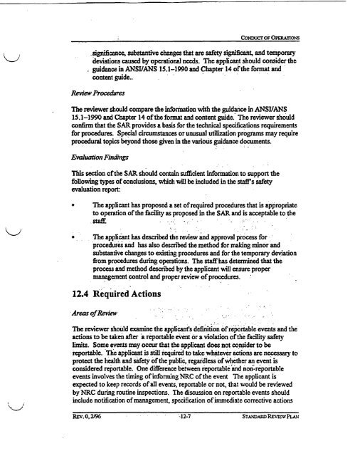 NUREG-1537, Part 2 - NRC