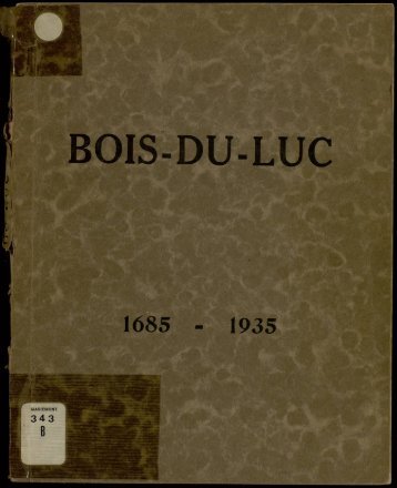 BOIS-DU-LUC - Mémoires du Hainaut