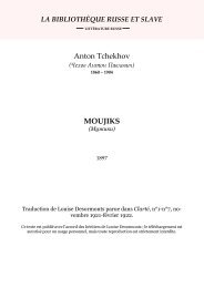 Anton Tchekhov MOUJIKS - Littérature russe