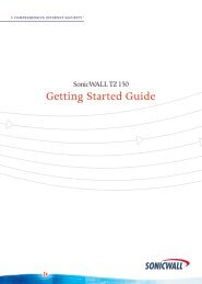 SonicWALL TZ 150 Getting Started Guide