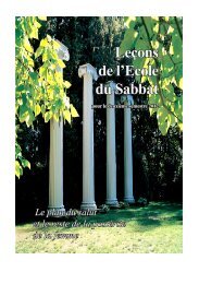 Leçons de l'Ecole du Sabbat - Sda1844.org