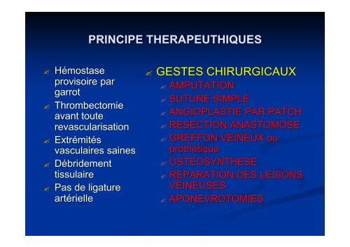 TRAUMATISMES OSTEO-VASCULAIRE DES MEMBRES