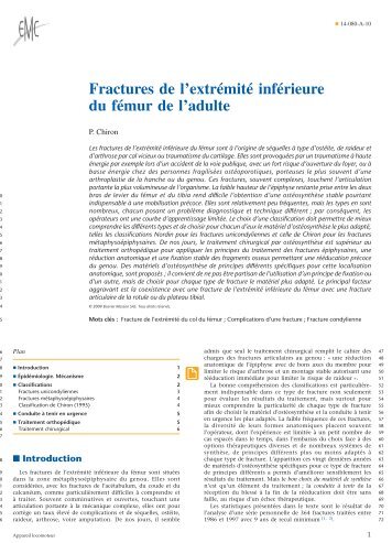 Fractures de l'extrémité inférieure du fémur de l ... - desc orthopedie