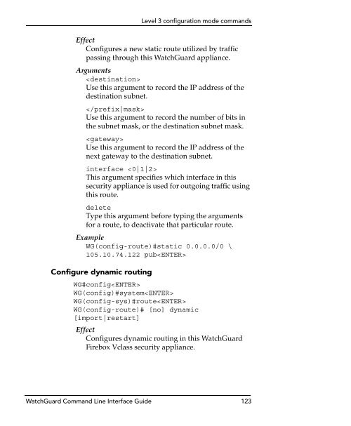 CLI Guide - WatchGuard Technologies