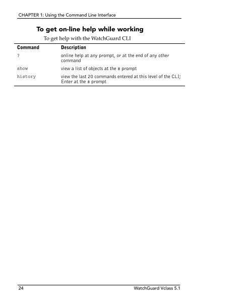 CLI Guide - WatchGuard Technologies