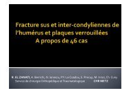 Fractures sus et inter-condyliennes de l'humérus et plaques ...