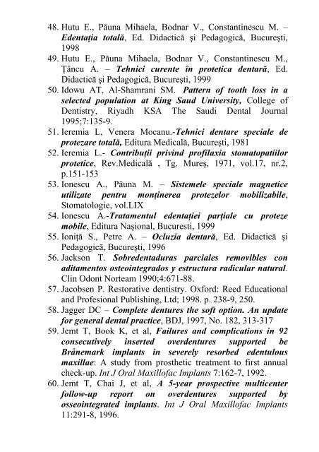 iaşi facultatea de medicină dentară comportamentul ... - Gr.T. Popa