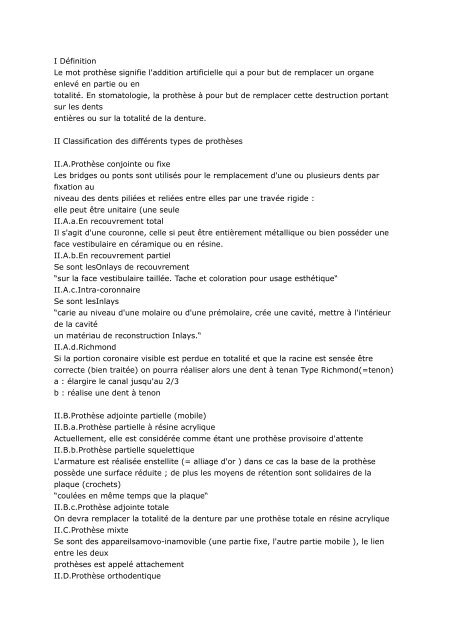 Prothèse Définition  . Prothèse (N.f.) 1.Appareil De Remplacement D�un Membre Ou D�un Organe Amputé;