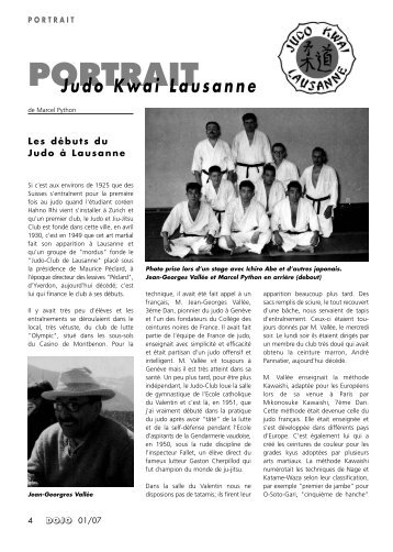 portait du Judo Kwai Lausanne