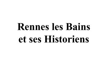 Présentation (française - format PDF) - Rennes les Bains