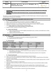 1 TP SVT- Physique-Chimie La chlorophylle Seconde Projet Maths ...