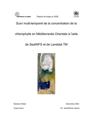 Suivi multi-temporel de la concentration de la chlorophylle en ...