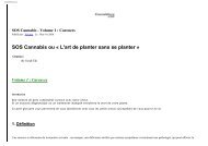 SOS Cannabis ou « L'art de planter sans se planter » - Free