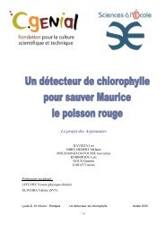 Un détecteur de chlorophylle pour sauver ... - Sciences à l'Ecole