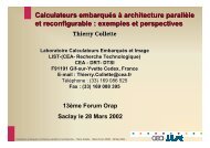 Calculateurs embarqués à architecture parallèle et reconfigurable ...