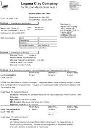 Mason Stain 6149 Iron Silicate Material Safety Data ... - Laguna Clay