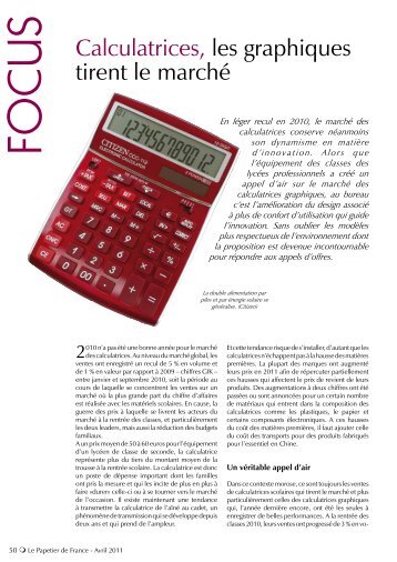 Calculatrices, les graphiques tirent le marché - Le Papetier de France