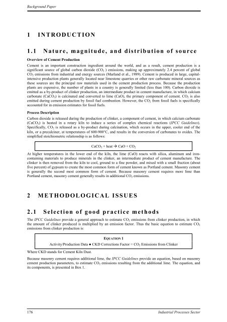 co2 emissions from cement production - IPCC - Task Force on ...