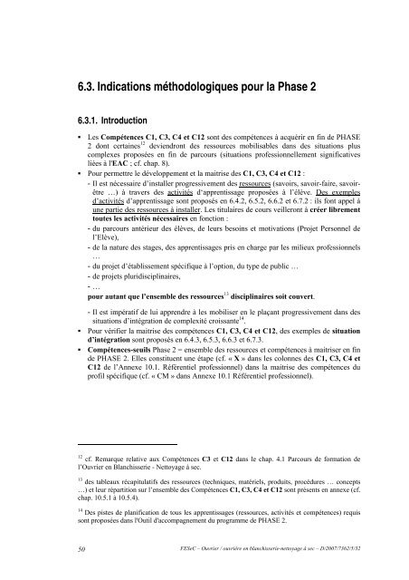 Enseignement spécialisé Forme 3 Phase 1 : Services aux ... - SeGEC