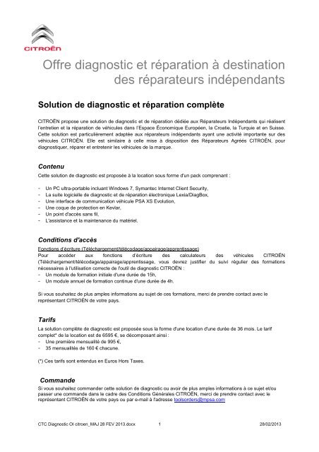 CTC Diagnostic OI citroen_MAJ 28 FEV 2013x - Citroën Service