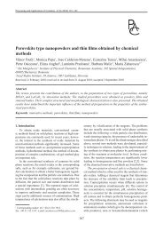 Perovskite type nanopowders and thin films obtained by chemical ...