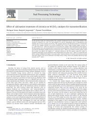 Effect of calcination treatment of zirconia on W/ZrO2 ... - ThaiScience