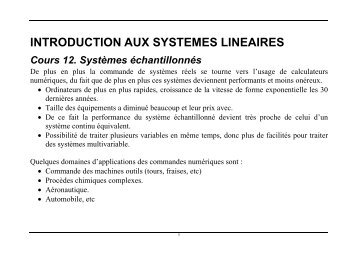 C 12. Systèmes échantillonnés - Web del Profesor - Universidad de ...