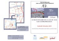 Le bicentenaire de La Loi de 1810 sur L'expropriation - AFDA