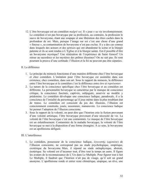 Le résumé de la thèse de doctorat Le Bovarysme. Les jeux de la ...