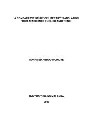 A comparative study of literary translation from - ePrints@USM