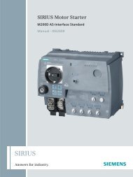 Manual SIRIUS Motor Starter M200D AS-Interface Standard - Siemens