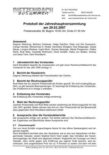 29.03.2007 - Zusammenleben der Kulturen in Dietzenbach