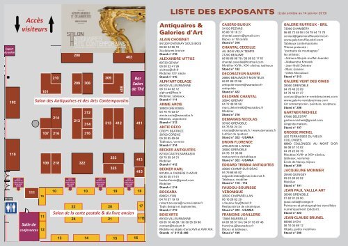 plan salon - Salon des Antiquaires Arts Contemporains