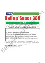 Gallup Super 360 Espaces Verts label - Barclay Chemicals