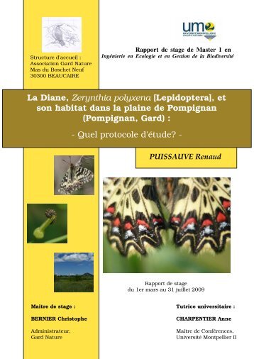La Diane, Zerynthia polyxena - Master écologie biodiversité