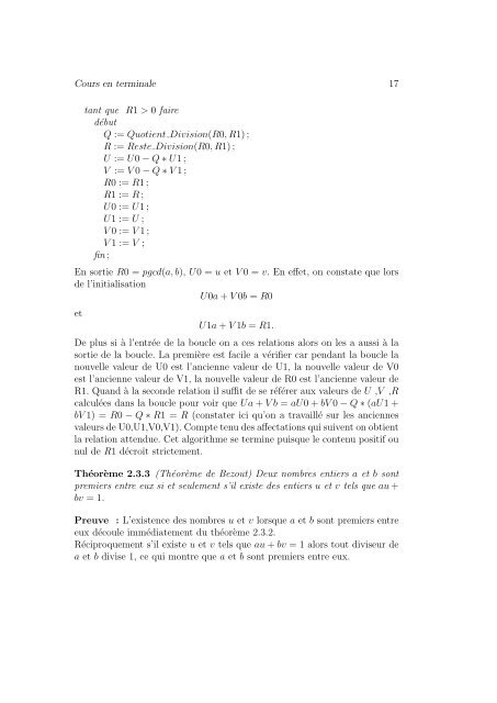 Cours et activités en arithmétique pour les classes ... - Robert Rolland