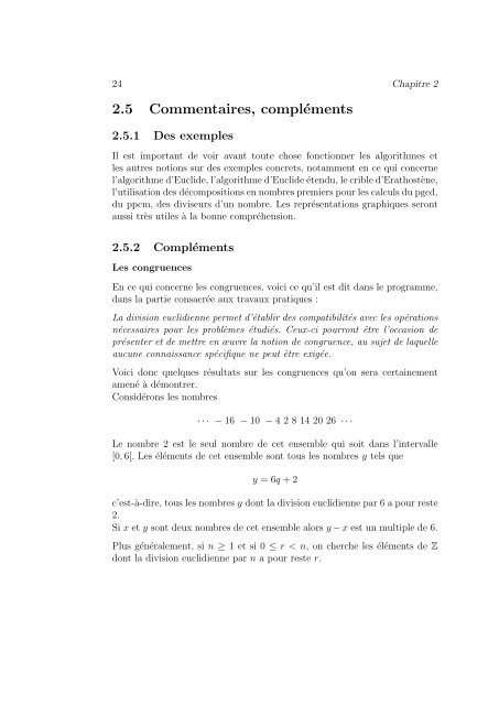 Cours et activités en arithmétique pour les classes ... - Robert Rolland