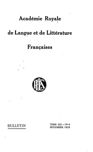 Académie royale de langue et de littérature françaises de Belgique