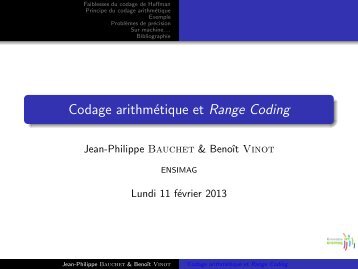 Codage arithmétique et Range Coding