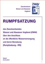 RUMPFSATZUNG - Zweckverband Wasser und Abwasser Vogtland